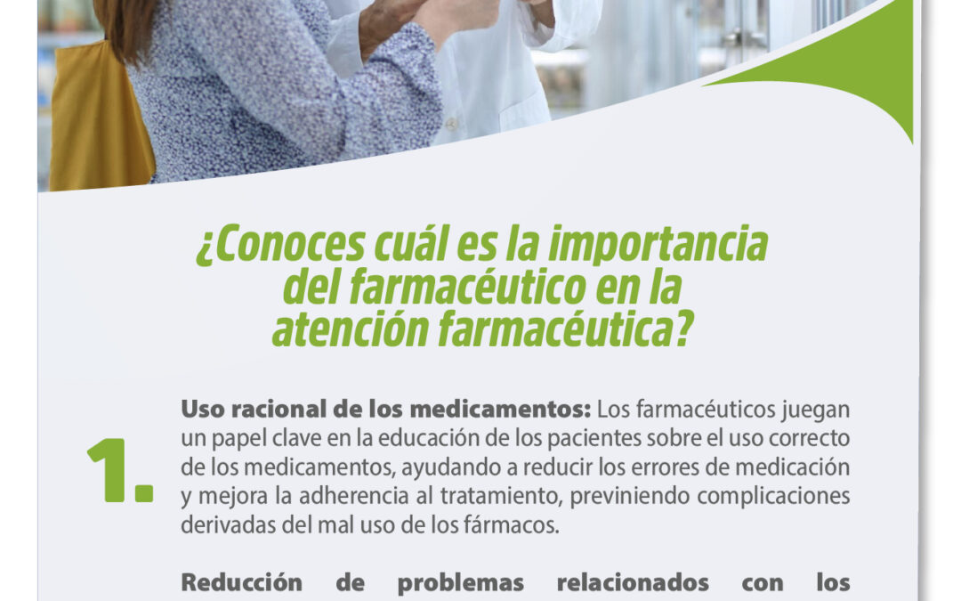 ¿Conoces cuál es la importancia del farmacéutico en la atención farmacéutica?